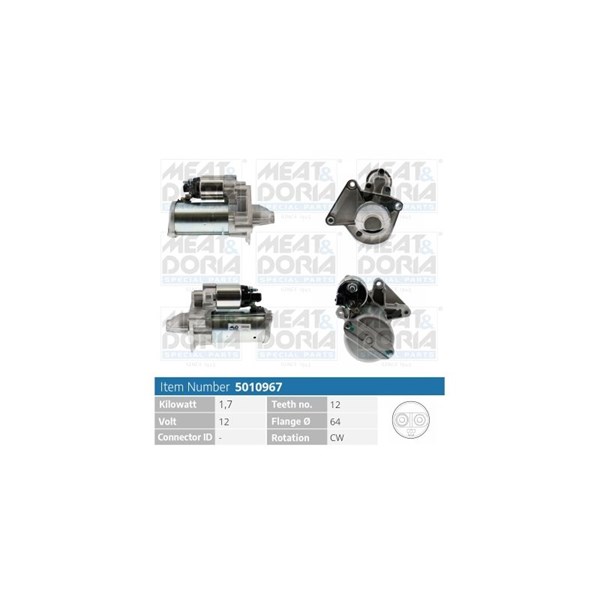 Startmotor 12V Meat & doria 5010967 MEAT & DORIA