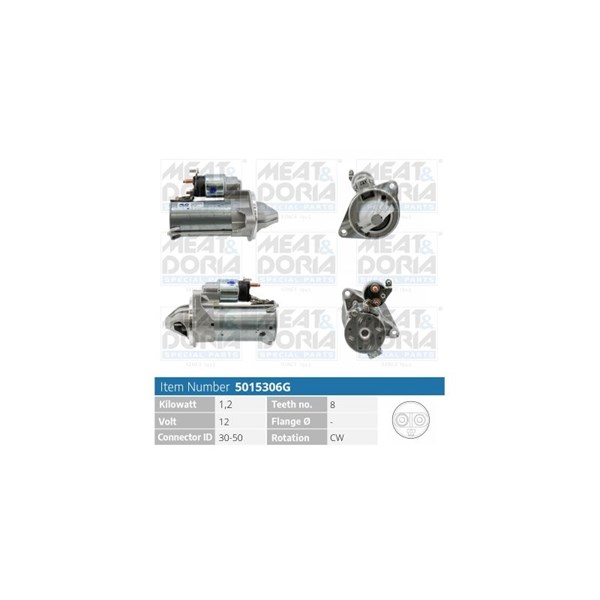 Startmotor 12V Meat & doria 5015306 MEAT & DORIA