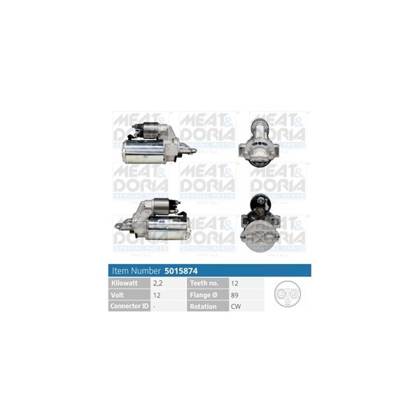 Startmotor 12V Meat & doria 5015874 MEAT & DORIA