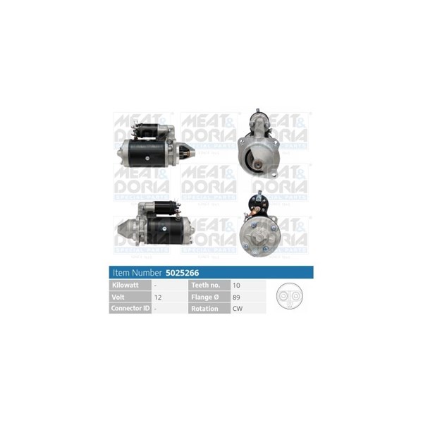 Startmotor 12V Meat & doria 5025266 MEAT & DORIA
