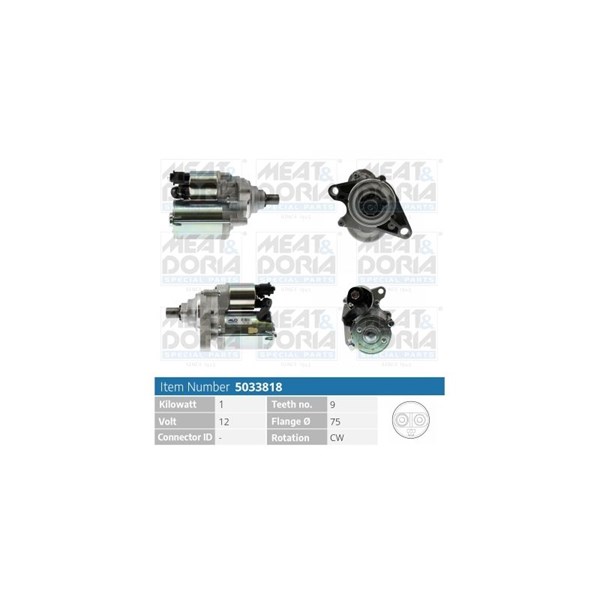 Startmotor 12V Meat & doria 5033818 MEAT & DORIA Startmotor 12V Meat & doria 5033818 MEAT & DORIA