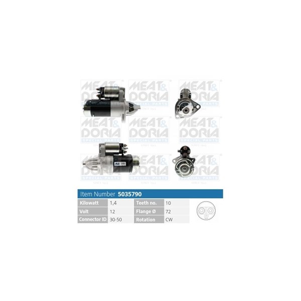 Startmotor 12V Meat & doria 5035790 MEAT & DORIA