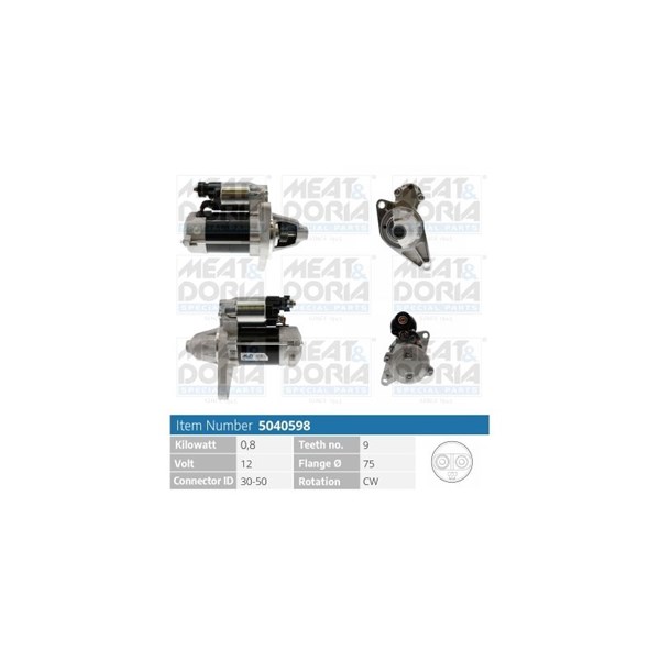 Startmotor 12V Meat & doria 5040598 MEAT & DORIA