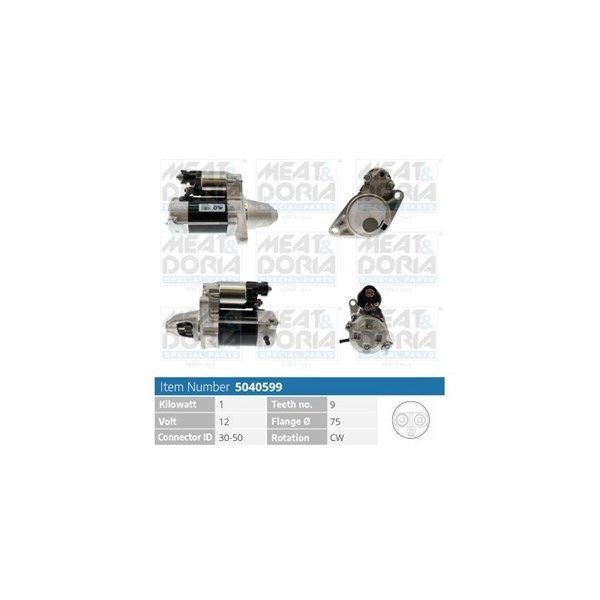 Startmotor 12V Meat & doria 5040599 MEAT & DORIA