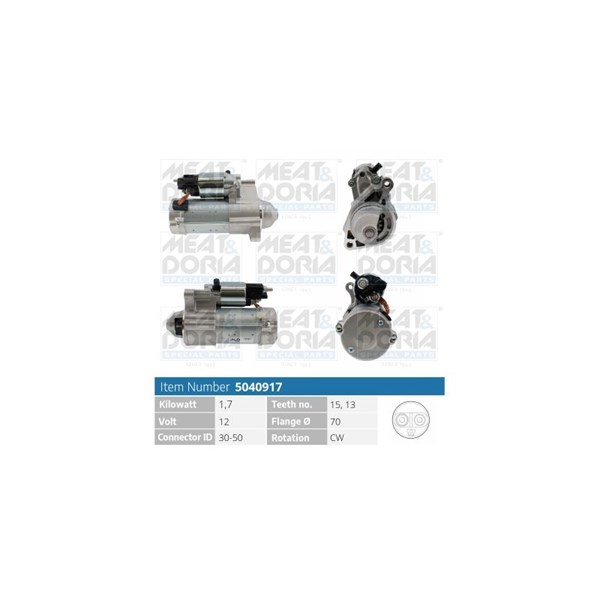 Startmotor 12V Meat & doria 5040917 MEAT & DORIA