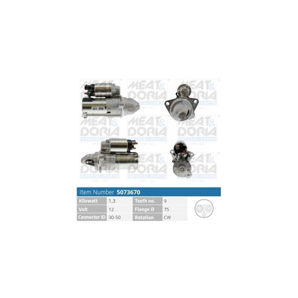 Startmotor 12V Meat & doria 5073670 MEAT & DORIA