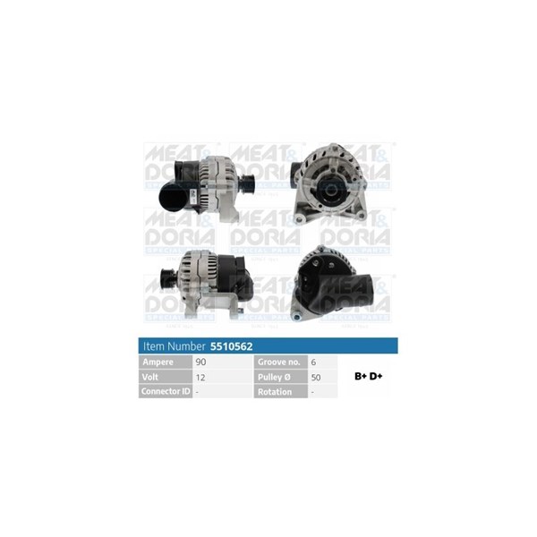 Generator 12V 90A Meat & doria 5510562 MEAT & DORIA