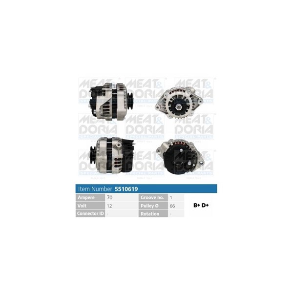 Generator 12V 70A Meat & doria 5510619 MEAT & DORIA