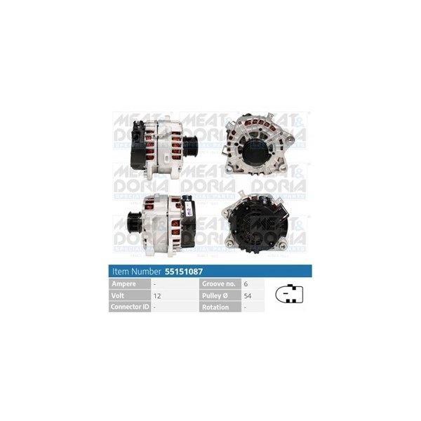 Generator 12V 250A Meat & doria 55151087 MEAT & DORIA