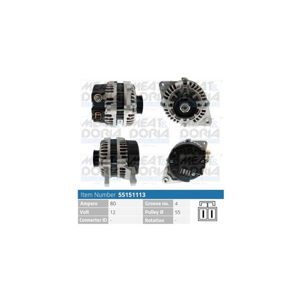 Generator 12V 80A Meat & doria 55151113 MEAT & DORIA