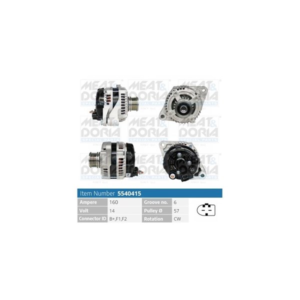 Generator 14V 160A Meat & doria 5540415 MEAT & DORIA