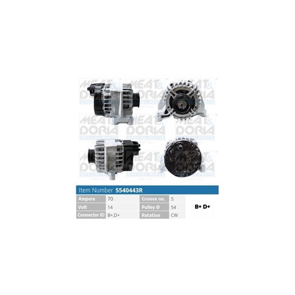 Generator 14V 70A Meat & doria 5540443R MEAT & DORIA