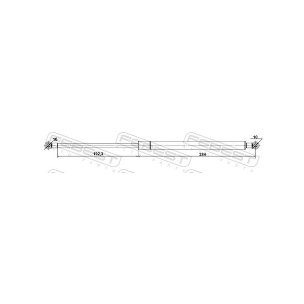 Gasfjäder, motorhuv Febest 01117-002 FEBEST