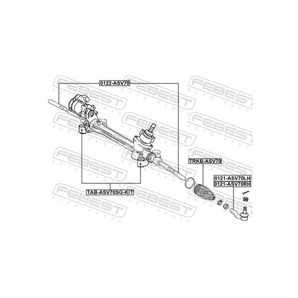 Styrled, framaxel höger Febest 0121-ASV70RH FEBEST