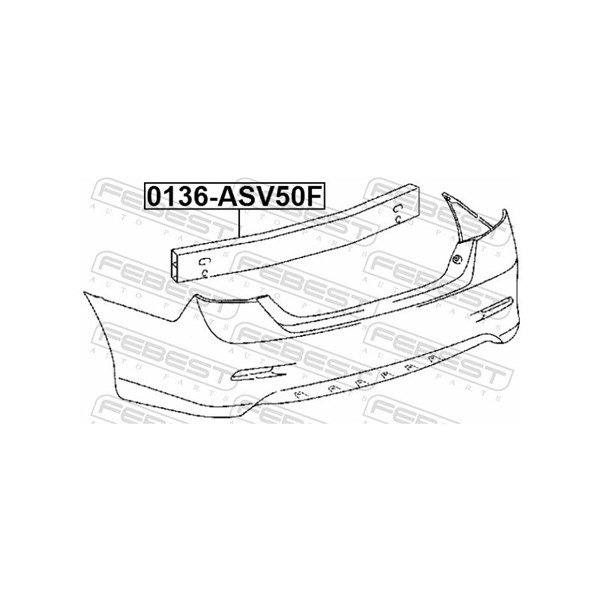 Stöd, stötfångare, Bak Febest 0136-ASV50R FEBEST Stöd, stötfångare, Bak Febest 0136-ASV50R FEBEST