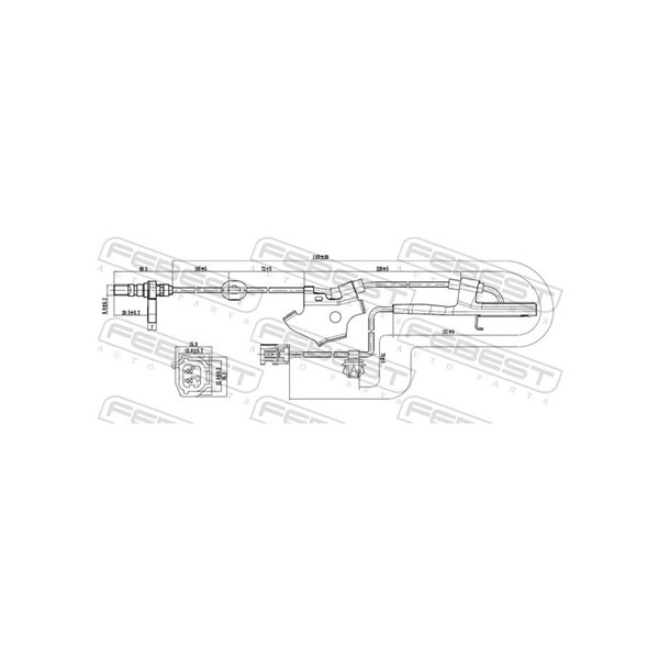 ABS-givare, Sensor, hjulvarvtal, framaxel höger Febest 01606-004 FEBEST