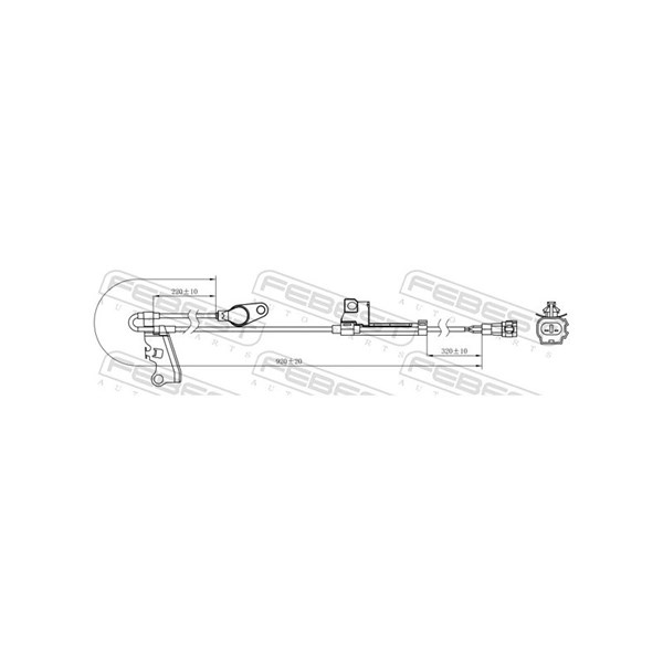 ABS-givare, Sensor, hjulvarvtal, framaxel vänster Febest 01606-01 FEBEST