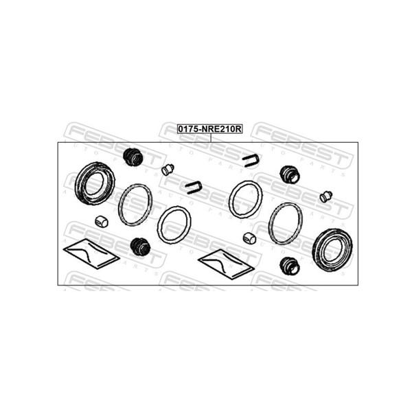 Reparationssats, bromsok, Bakaxel Febest 0175-NRE210R FEBEST