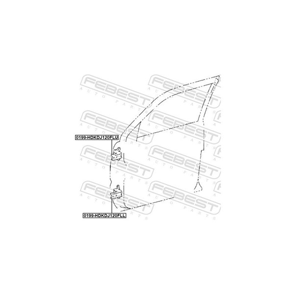 Gångjärn, dörr Febest 0199-HDKDJ120FLL FEBEST Gångjärn, dörr Febest 0199-HDKDJ120FLL FEBEST