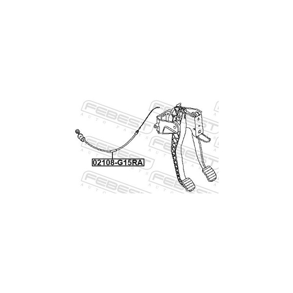 Vajer, koppling Febest 02108-G15RA FEBEST