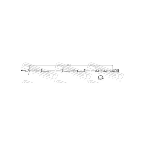 ABS-givare, Sensor, hjulvarvtal, Bakaxel Febest 02606-006 FEBEST