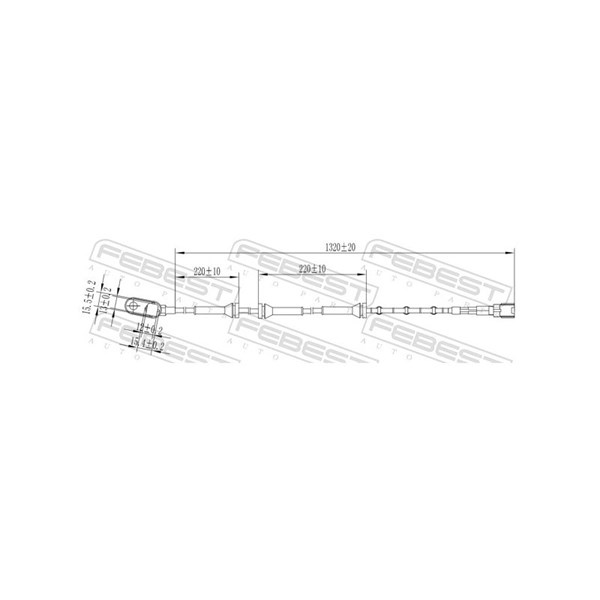 ABS-givare, Sensor, hjulvarvtal, Bakaxel vänster Febest 02606-007 FEBEST ABS-givare, Sensor, hjulvarvtal, Bakaxel vänster Febest 02606-007 FEBEST