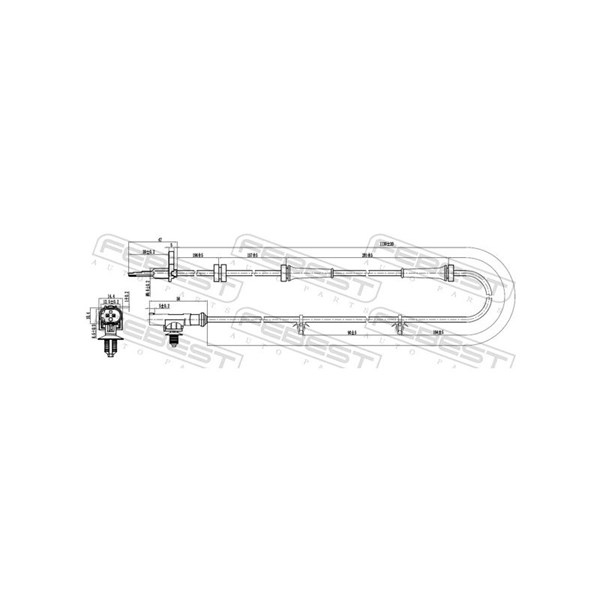 ABS-givare, Sensor, hjulvarvtal, Framaxel Febest 02606-015 FEBEST