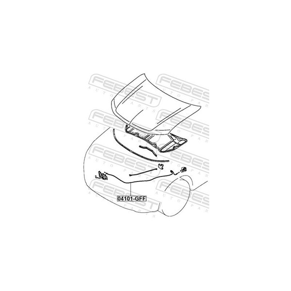 Vajer, motorhuv Febest 04101-GFF FEBEST