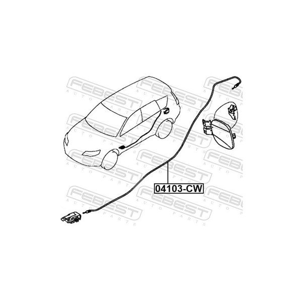 Vajer, tanklock Febest 04103-CW FEBEST Vajer, tanklock Febest 04103-CW FEBEST