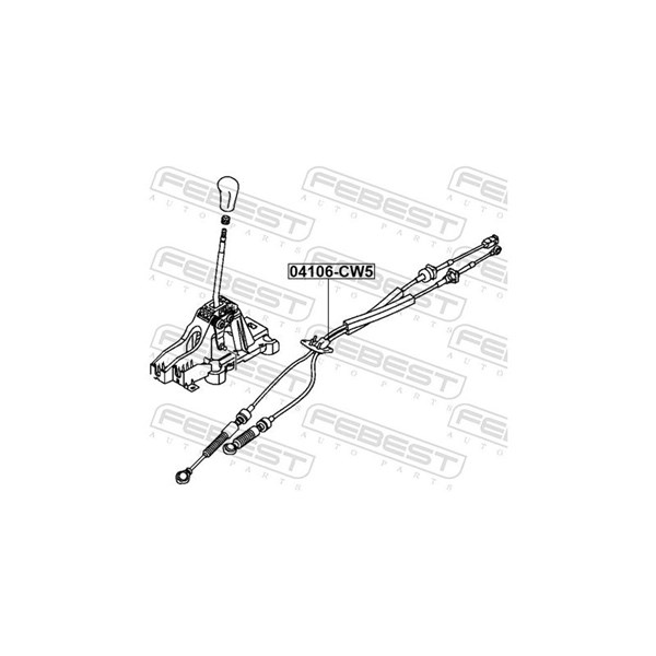 Vajer, manuell transmission Febest 04106-CW5 FEBEST