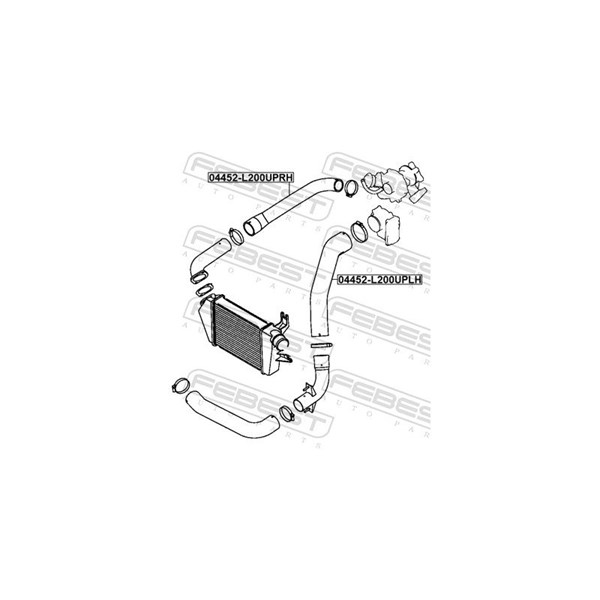 Laddluftslang, Höger Febest 04452-L200UPRH FEBEST