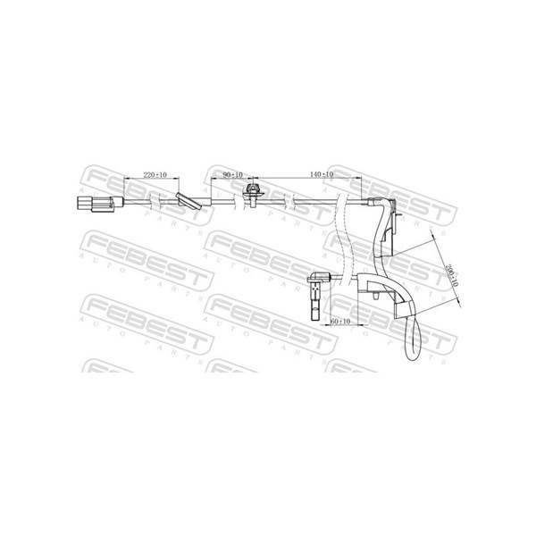 ABS-givare, Sensor, hjulvarvtal, Bakaxel höger Febest 04606-018 FEBEST