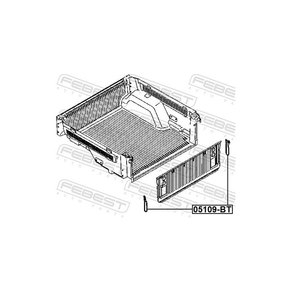 Vajer, motorhuv Febest 05109-BT FEBEST