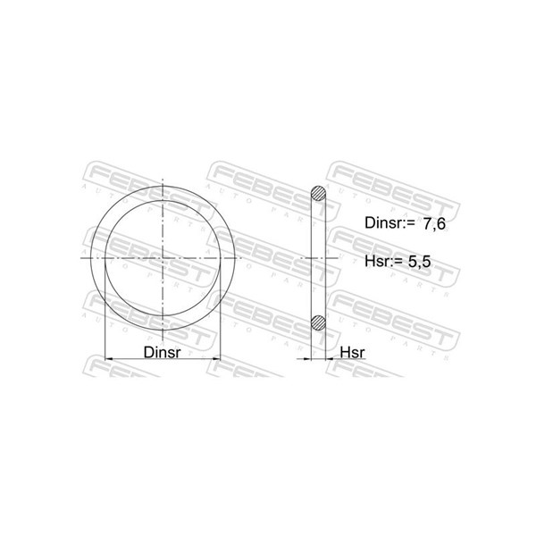 O-ring, insprutning Febest 05400-001 FEBEST O-ring, insprutning Febest 05400-001 FEBEST