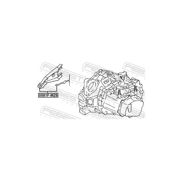 Urtrampningsgaffel, koppling Febest 0581F-MZ6 FEBEST