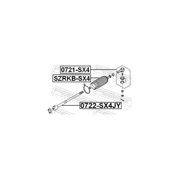 Styrled, inre, Framaxel Febest 0722-SX4JY FEBEST
