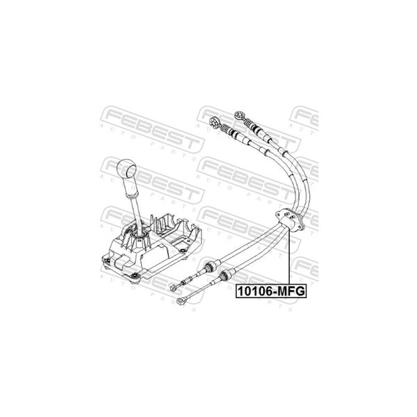 Vajer, manuell transmission Febest 10106-MFG FEBEST Vajer, manuell transmission Febest 10106-MFG FEBEST