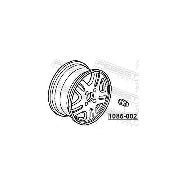 Hjulmutter Febest 1085-002 FEBEST