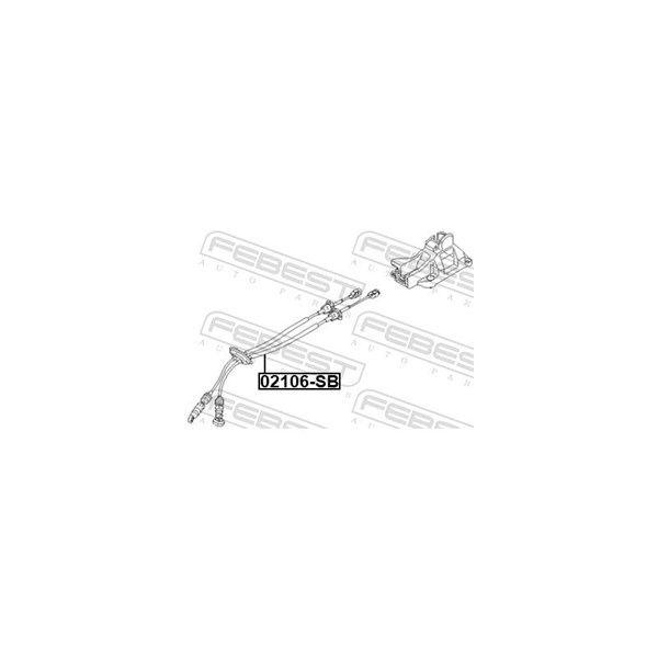 Vajer, manuell transmission Febest 12106-SB FEBEST