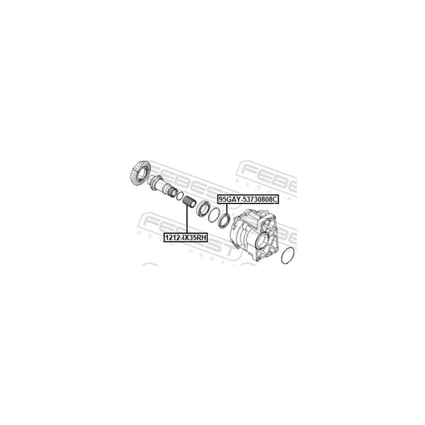 Drivaxel, framaxel höger Febest 1212-IX35RH FEBEST