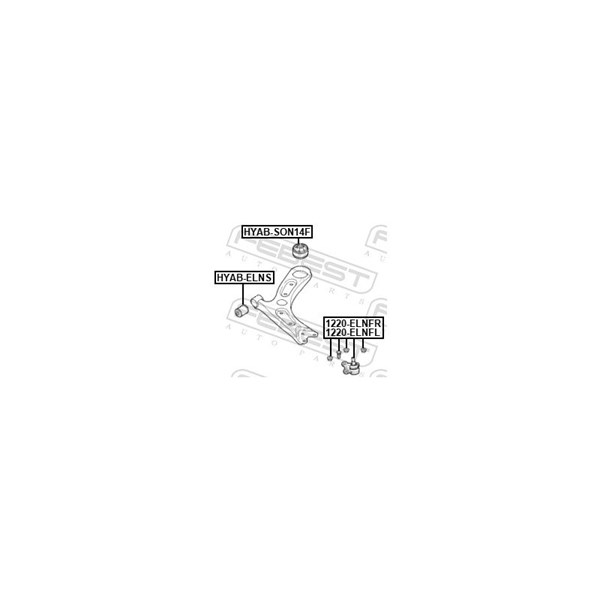 Kulled / Spindelled, Framaxel Febest 1220-ELNFR FEBEST Kulled / Spindelled, Framaxel Febest 1220-ELNFR FEBEST