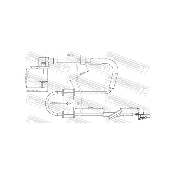 ABS-givare, Sensor, hjulvarvtal, Bakaxel vänster Febest 12606-007 FEBEST
