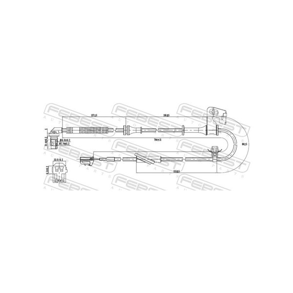 ABS-givare, Sensor, hjulvarvtal, Bakaxel höger Febest 12606-018 FEBEST ABS-givare, Sensor, hjulvarvtal, Bakaxel höger Febest 12606-018 FEBEST