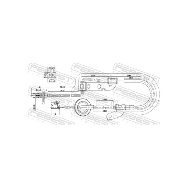 ABS-givare, Sensor, hjulvarvtal, Bakaxel vänster Febest 12606-019 FEBEST ABS-givare, Sensor, hjulvarvtal, Bakaxel vänster Febest 12606-019 FEBEST