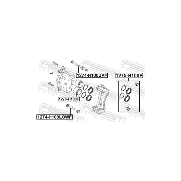 Reparationssats, bromsok, Framaxel Febest 1275-H100F FEBEST Reparationssats, bromsok, Framaxel Febest 1275-H100F FEBEST