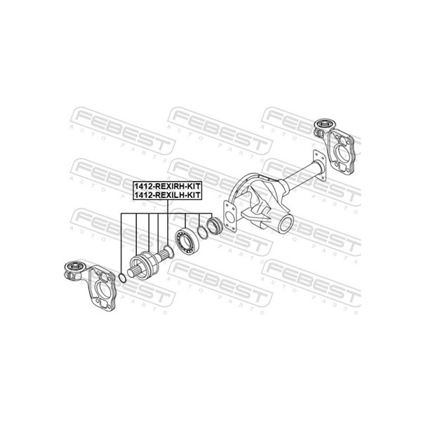 Drivaxel, framaxel höger Febest 1412-REXIRH-KIT FEBEST
