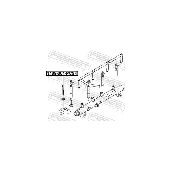 Skruv, spridarhållare Febest 1498-001-PCS4 FEBEST