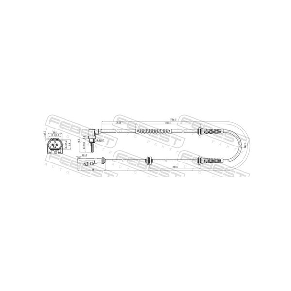 ABS-givare, Sensor, hjulvarvtal, Framaxel Febest 18606-003 FEBEST