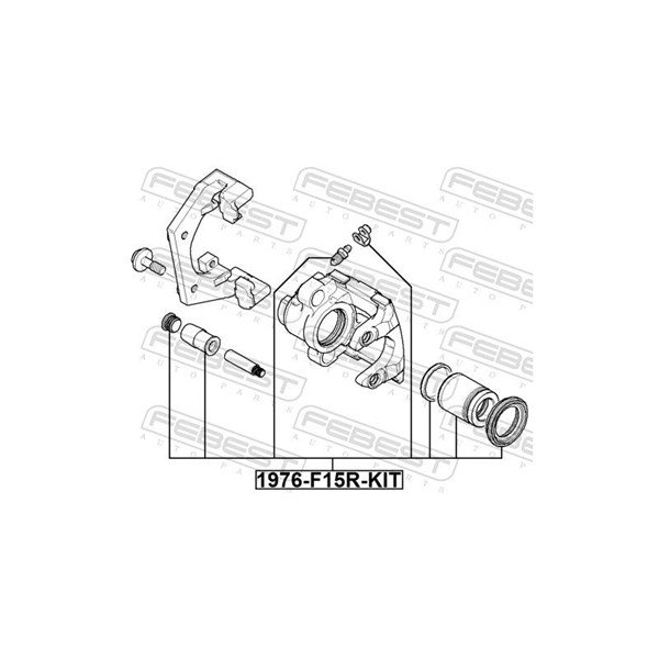 Reparationssats, bromsok, Bakaxel Febest 1976-F15R-KIT FEBEST