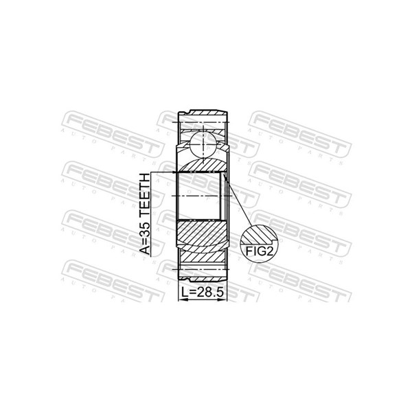 Led, kardanaxel Febest 2011-JKSHA FEBEST Led, kardanaxel Febest 2011-JKSHA FEBEST